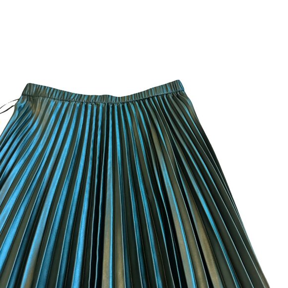 1 State Wild Thing Deep Forest Green Skirt Pleated Miid Size 6 Women's NWT - Picture 4 of 13